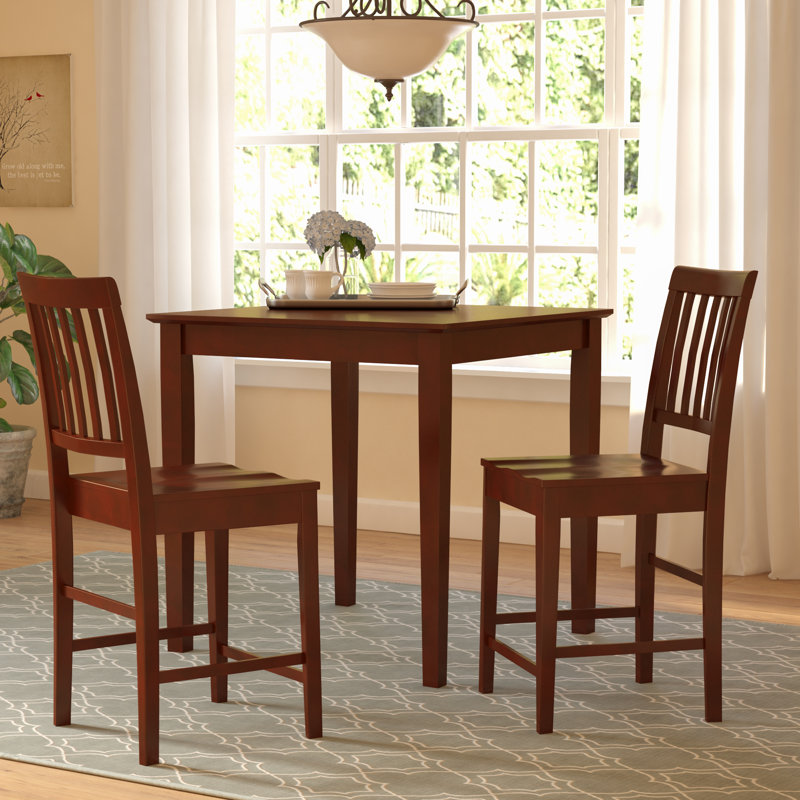 Three Posts Givens 3 Piece Counter Height Wood Bistro Set & Reviews